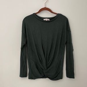 Gaze Size S Evergreen Front Knot Sweater